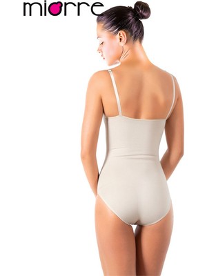 Miorre Ten Renkli İnce Askılı Vücut Şekillendirici Korse Kadın İç Giyim Yumuşak Kumaş