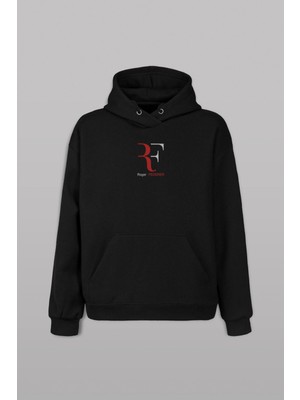 Kendim Seçtim Tenis Roger Federer The Perfect Start Ön ve Arka Baskılı Sweatshirt Kapüşonlu Hoodie