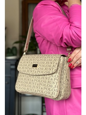Just Polo 2 Askılı 5 Bölmeli Özel Seri Kadın Çapraz Omuz Çantası 2184 Kum