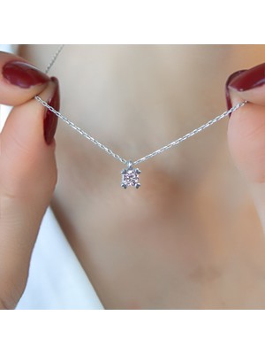 Blaine Dior Swarovski Zirconia Dört Kalp Detaylı Kadın Kolye | 925 Ayar Gerçek Gümüş