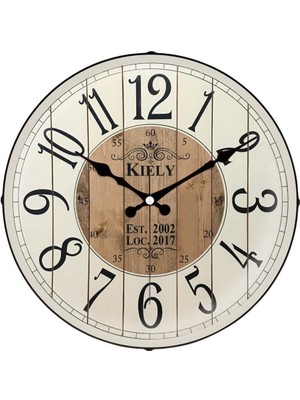 Galaxy Bombeli Cam Serisi Eskitme Görünümlü Sessiz Akar Duvar Saati 30 cm