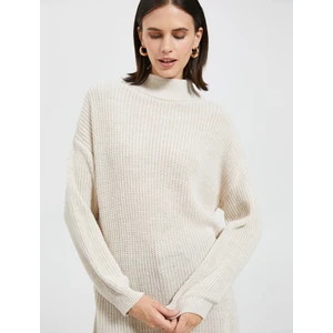 Oversize Yarım Balıkçı Yaka Kazak Akrilik