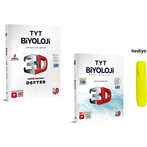 3D Yayınları TYT Video Destekli Biyoloji Defter - Soru Bankası Seti