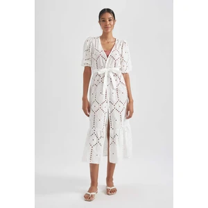 Fall in Love KIsa Kollu Plaj Elbisesi W7060AZ23HS