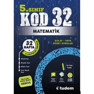 Tudem Yayınları 5. Sınıf Kod 32 Matematik Kolay-Orta Düzey Sorular