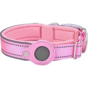 Airtag Uyumlu Evcil Hayvan Tasması - Pembe (Yurt Dışından)