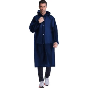 Unisex Kadın ve Erkek Yağmurluk %100 Eva Çıtçıtlı Kapüşonlu Lacivert Renk