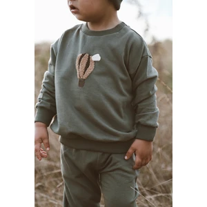 Mells Baby Haki Eşofman Takımı Erkek Çocuklar İçin Yumuşak Organik Pamuk 100% Rahat