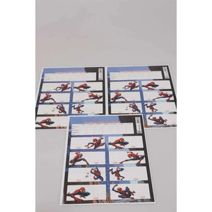 LİSANSLI SPIDERMAN 24'LÜ OKUL ETİKETİ *DERS PROGRAMLI*