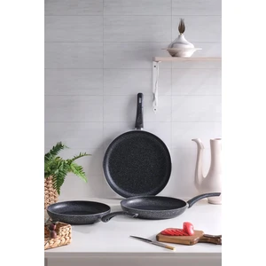 Sanat Tava Seti Granit Tek Kulplu Tava 28-30-32 cm