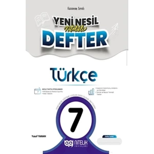 Nitelik Yayınları 7. Sınıf Yeni Nesil Nitelik Yayınlarıli Defter Türkçe