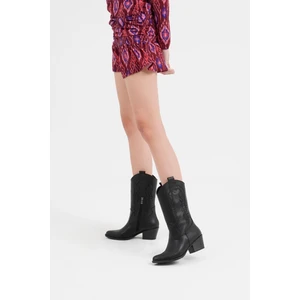 CZ London Kadın Topuklu Kovboy Çizme Uzun Cowgirl Bot