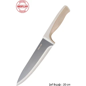 Fika Microban Şef Bıçağı 20 cm Bej D-NEOGFK020