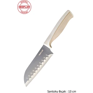 Fika Microban Santoku Bıçağı 13 cm Bej NEOFSK013