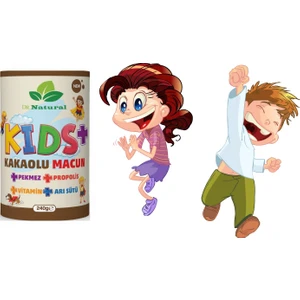 Dr. Natural Kids Çocuk Macunu Kakao - Arı Sütü - Propolis - Pekmez ve Vitamin 240 Gr.