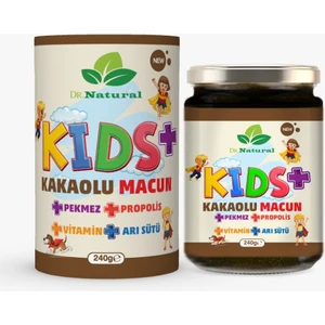 Dr. Natural Kids Kakaolu Çocuk Macunu Arı Sütü Propolis Pekmez ve Vitamin 240 Gr.