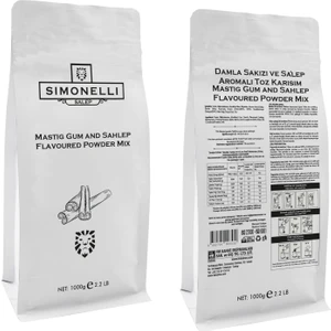 Salep Damla Sakızı Aromalı 1000 gr Paket Simonelli