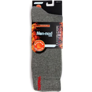 Erkek 3lü Paket Cotton Havlu Örgü Dikişsiz Burun Gri Melanj Termal Çorap 644003