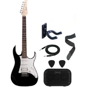 Meg-Bk Siyah Elektro Gitar Set
