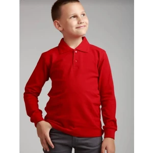 Çocuk Uzun Kol Polo Yaka Okul T-Shirt