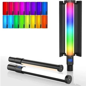 Stick RGB LED Işık Tripod OLED Ekran 3000K - 6000K Kumandalı FL600 Ayak Dahil
