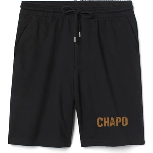 El Chapo Logo Erkek Siyah Şort
