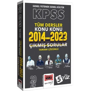 Yargı Yayınevi 2024 KPSS 5YÜZ Genel Yetenek Genel Kültür  Tüm Dersler Tamamı Çözümlü Son 10 Yıl Konu Konu Çıkmış Sorular 2014-2023