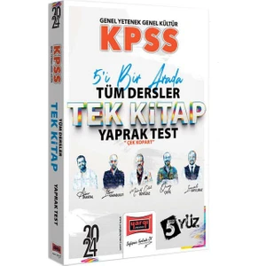 Yargı Yayınevi 2024 KPSS  5YÜZ Lisans Genel Yetenek Genel Kültür  Tüm Dersler Tek Kitap Çek Kopart Yaprak Test