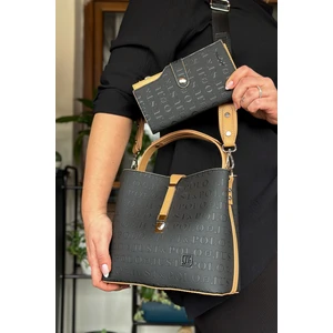 Just Polo Pamuk Dokuma Uzun Askılı 4 Bölmeli Kadın Çapraz Omuz ve El Çantası 22CM-20CM-9CM LB-4002