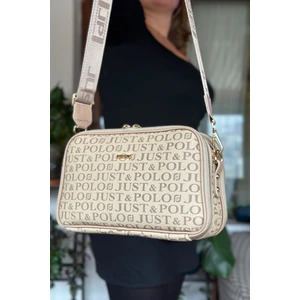 Just Polo Uzun Askılı 5 Bölmeli Özel Seri Kadın Çapraz Postacı Omuz Çantası 2053-GD  Kum