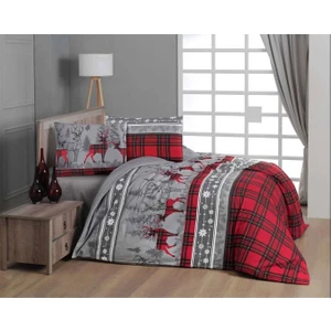 First Choice Flanel Nevresim Takımı Happiness Red Çift Kişilik