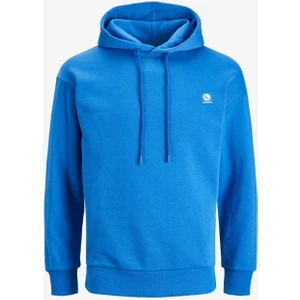 Jack & Jones Jcounseen Backprınt Sweat Hood Erkek Mavi Sweatshirt 12242247-BLUE