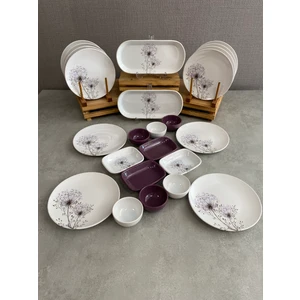 Takım Kahvaltı Mor Hindiba 24 Parça 12 Kişilik