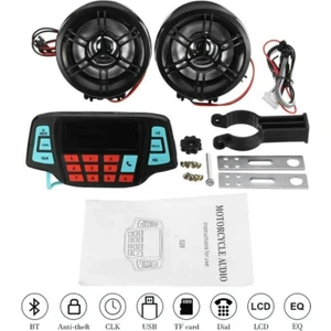 Motosiklet Alarm,mp3+Fm Çalar Su Geçirmez LCD Ekran Motor Mp3 Çalar