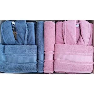 Colourist Aile Bornoz Seti Indigo-Pembe