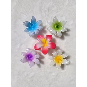 Lotus Çiçek Parlak Akrilik Kadın Mandal Toka & Yüksek Kalite