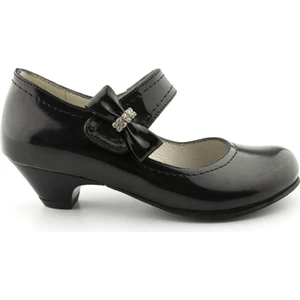 Cici Bebe Ayakkabı Siyah Rugan Kız Çocuk Topuklu Abiye Ayakkabı
