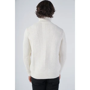 Trist Star Erkek Yürütme Saç Örgülü Balıkçı Yaka Triko Yün Kazak TRIST-5313