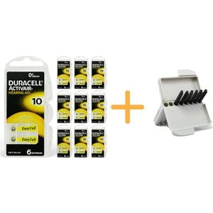 Duracell Activair 10 Numara Işitme Cihazı Pili (10 Paket x 6 Adet = 60 Adet Pil) + Hediye Işitme Cihazı Filtresi