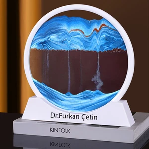 Isme Özel 3D Hareketli Sandscape Kum Saati Dekoratif