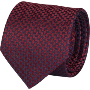 Hand Made 7.5 cm Bordo Lacivert Desenli Kravat