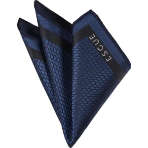 Lacivert Desenli Yaka Cep Mendili