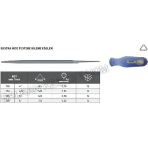 Tome Ekstra İnce Testere Bileme Eğesi 125 mm