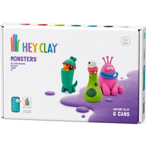 HEY CLAY Hava ile Kuruyan Kil (6'lı Kutu) - Monsters (Cyclops, Terry, Pi)