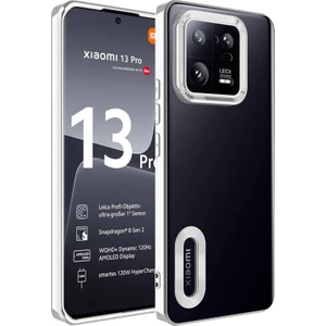 Xiaomi Mi 13 Pro Uyumlu Kılıf Şeffaf Logo Gösteren Parlak Renkli Kenar  Telefon Kılıfı Kapak