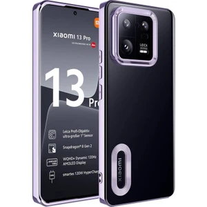 Xiaomi Mi 13 Pro Uyumlu Kılıf Şeffaf Logo Gösteren Parlak Renkli Kenar  Telefon Kılıfı Kapak