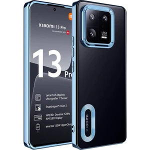Xiaomi Mi 13 Pro Uyumlu Kılıf Şeffaf Logo Gösteren Parlak Renkli Kenar  Telefon Kılıfı Kapak