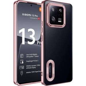 Xiaomi Mi 13 Pro Uyumlu Kılıf Şeffaf Logo Gösteren Parlak Renkli Kenar  Telefon Kılıfı Kapak