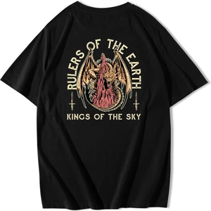 BRZ Collection Unisex Oversize Arka Baskılı King Dragon T-Shirt