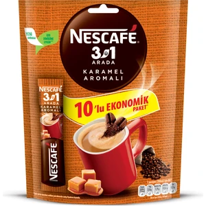 Nescafe 3'ü 1 Arada Karamel Aromalı 10'lu Paket 10x17.7g